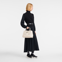 Le Roseau M Handbag , Ecru - Leather