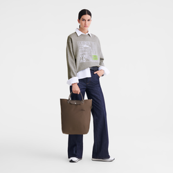 Le Pliage Green M Tote bag , Terra - Canvas
