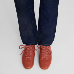 On-The-Go Sneakers , Coral - Leather