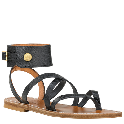 Longchamp x K.Jacques Sandals, Negro