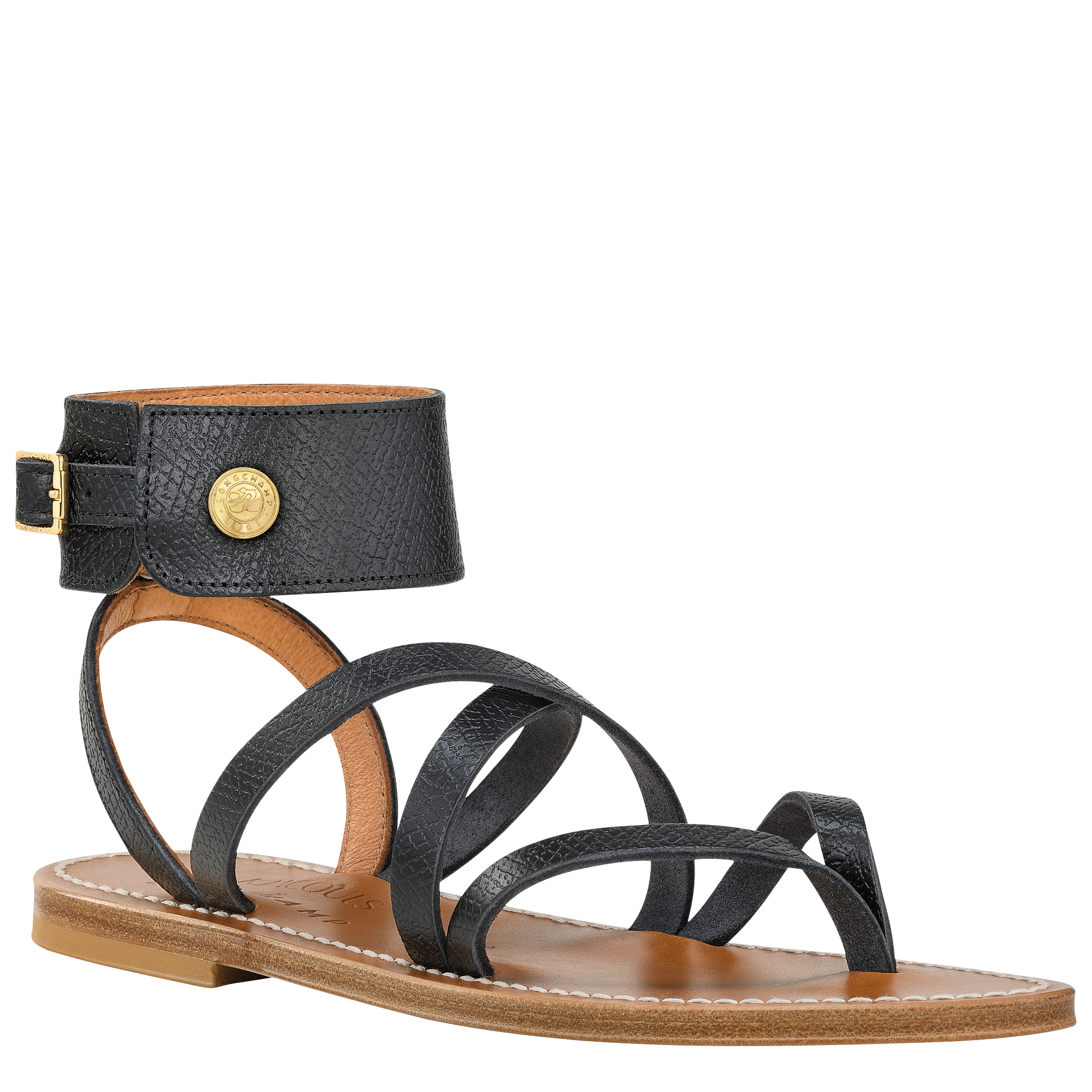 Sandals, Black - View 3 of
        4 - zoom in Longchamp x K.Jacques Sandals, Black