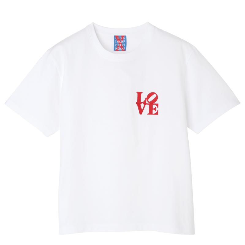 Longchamp x Robert Indiana T-shirt , Wit - Jersey  - Weergave 1 van  1