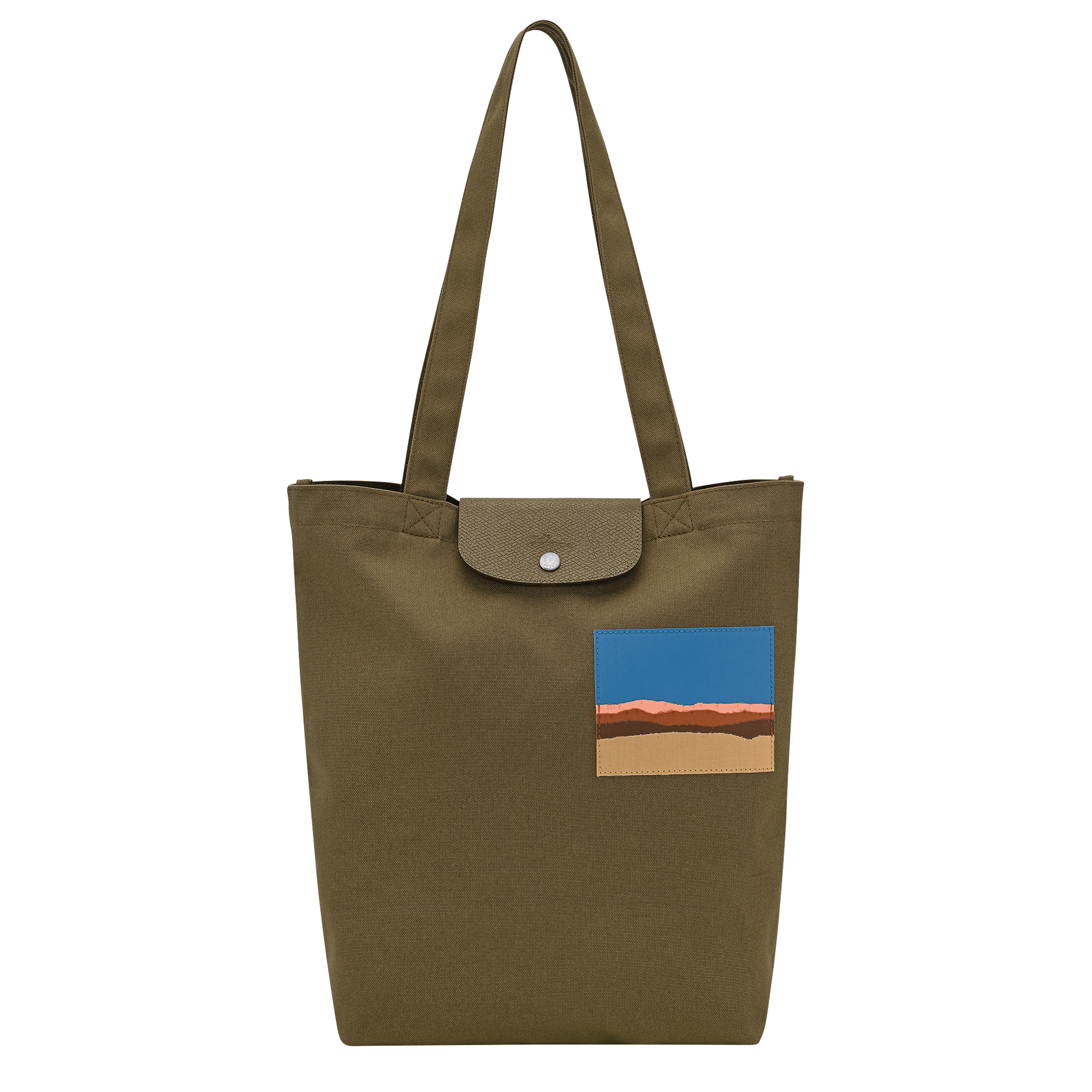 Caroline H&eacute;lain x Longchamp Tote bag M, Olive