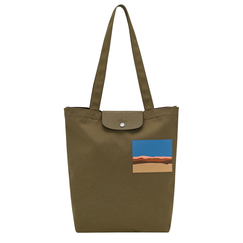 Caroline H&eacute;lain x Longchamp M Tote bag , Olive - Canvas  - View 1 of 5