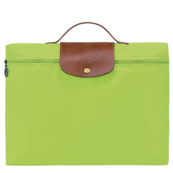Le Pliage Original S Briefcase , Green Light - Recycled canvas