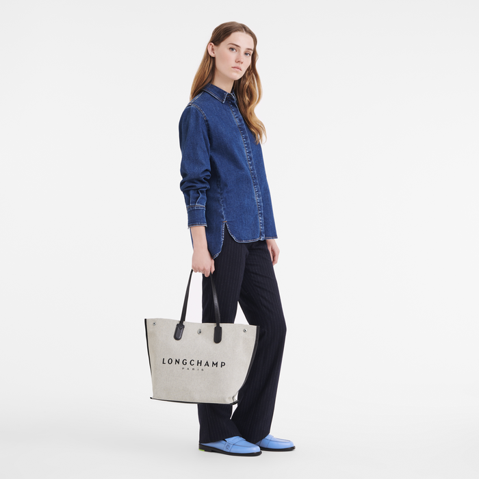 Sac shopping L Roseau Ecru (10090HSG037) | Longchamp FR