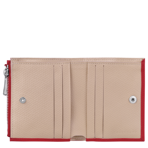 Compact wallet Roseau Red (30009HPN545) | Longchamp US