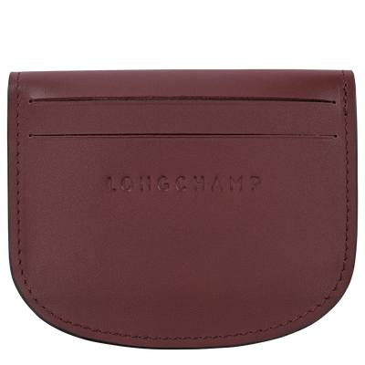 Épure Card holder , Burgundy - Leather