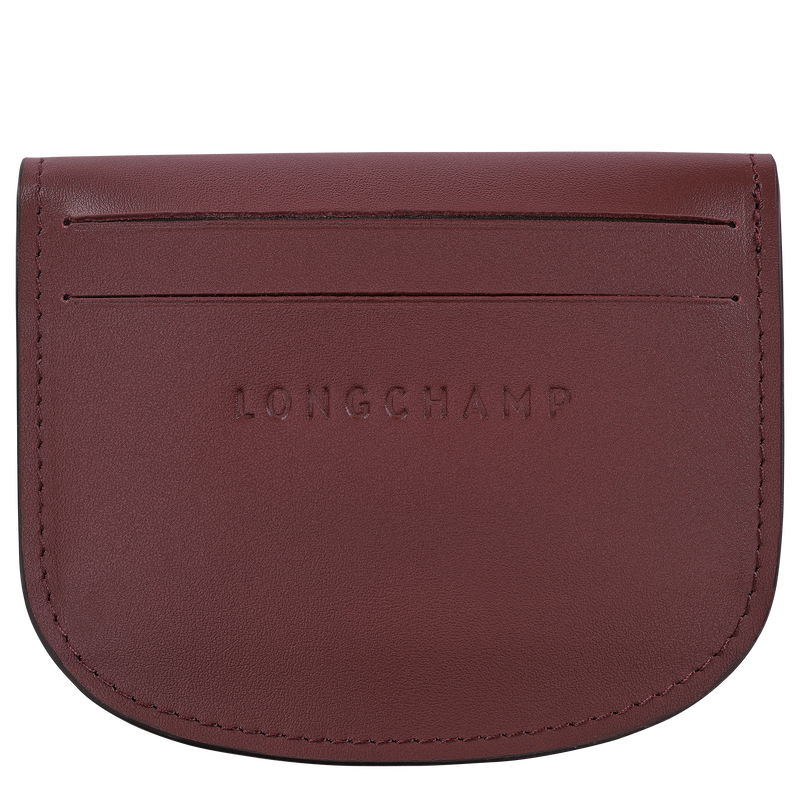 Épure Card holder , Burgundy - Leather  - View 2 of  2