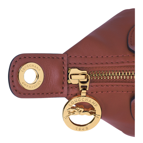 Le Pliage Xtra XS Handbag , Mahogany - Leather - View 6 of  6