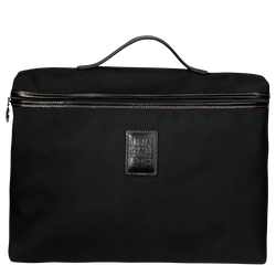 Boxford S Briefcase , Black - Recycled canvas