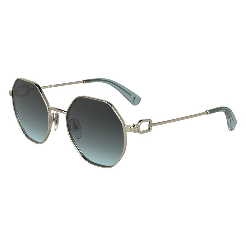 Lunettes de soleil , M&eacute;tal - Or/Bleu  - Vue 2 de 2