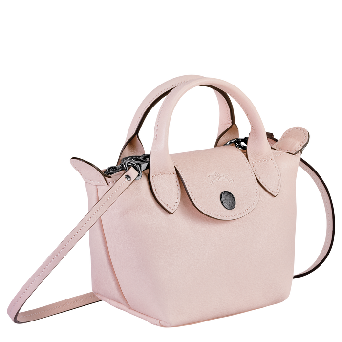 Le Pliage Cuir Crossbody bag, Pale pink