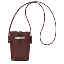 Le Roseau Phone case , Burgundy - Leather