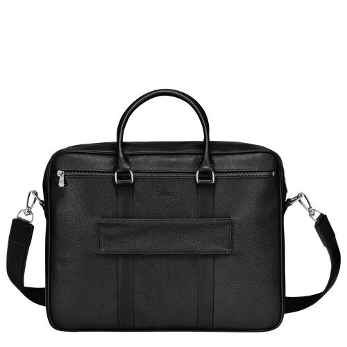 Le Foulonné M Briefcase , Black - Leather - View 4 of  5