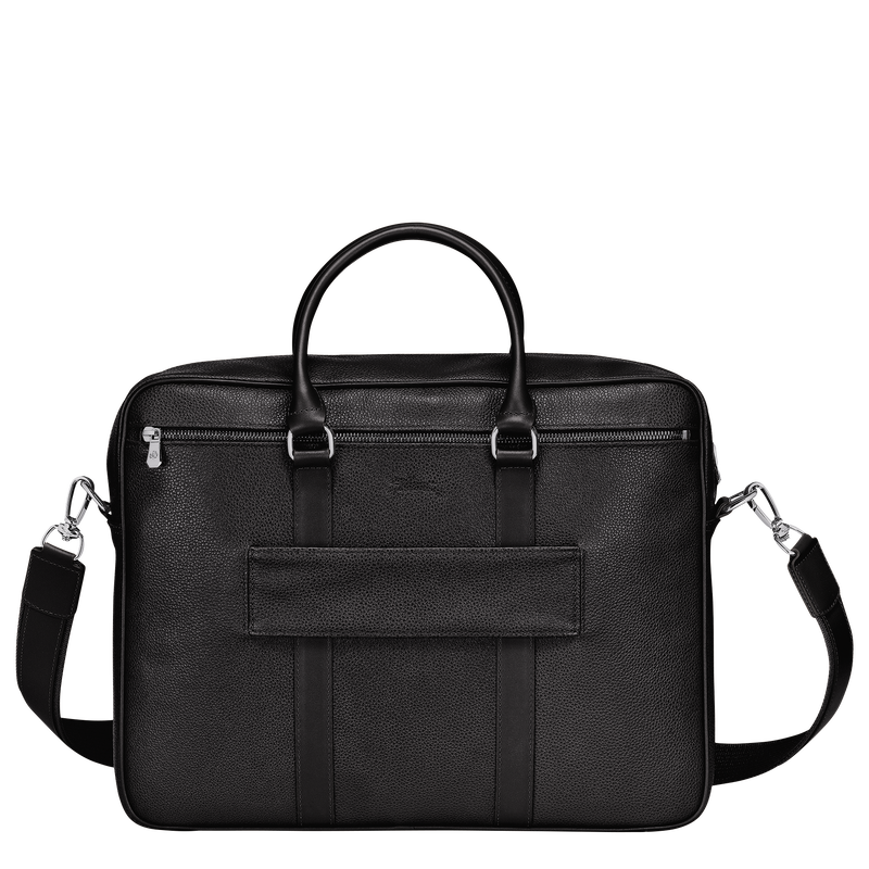 Le Foulonné M Briefcase , Black - Leather  - View 4 of  5