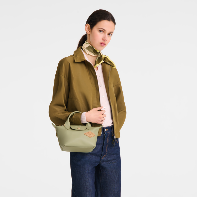 Le Pliage Xtra XS Handbag , Almond Green - Leather  - View 5 of  5