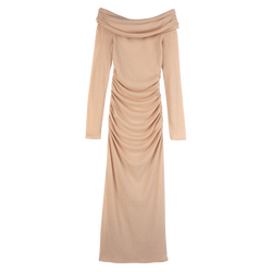 Long dress , Cream - Crepe jersey