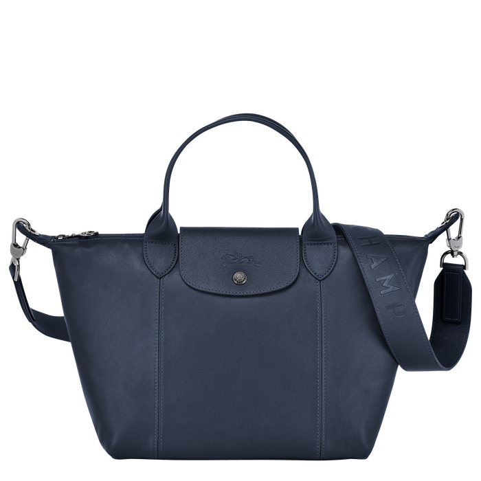 Top handle bag Le Pliage Cuir Navy (L1512757556) | Longchamp EN