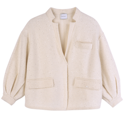 Kimono jacket , Ivory - Knit