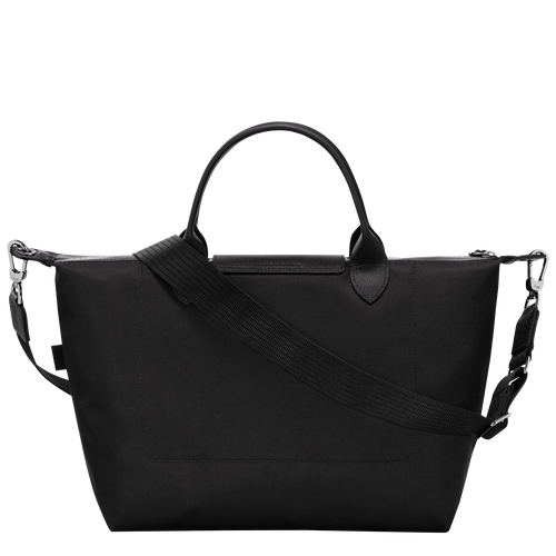 Le Pliage Energy L Handbag , Black - Recycled canvas - View 4 of  4