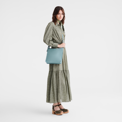 Sac bandoulière M Le Foulonné , Cuir - Eucalyptus
