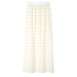Long skirt , White - Macramé