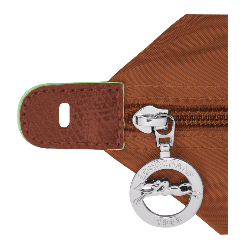 Reisetasche M Le Pliage Green , Recyceltes Canvas - Cognac  - Ansicht 5 von 6