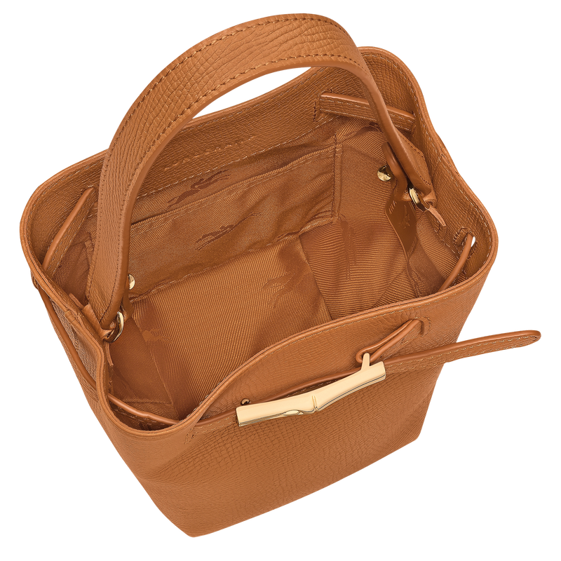 Sac seau XS Le Smart , Cuir - Caramel  - Vue 5 de 6