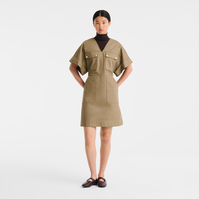 Minikleid , Doppelseitiger Gabardine - Flechte