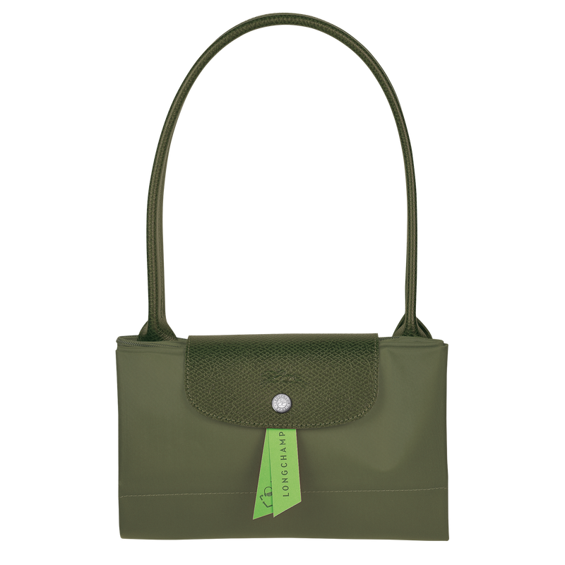 Longchamp Le Pliage Green Canvas Shoulder Bag
