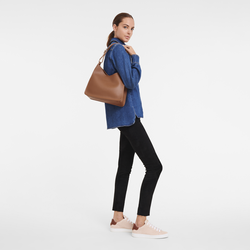 Le Foulonné M Hobo bag , Caramel - Leather