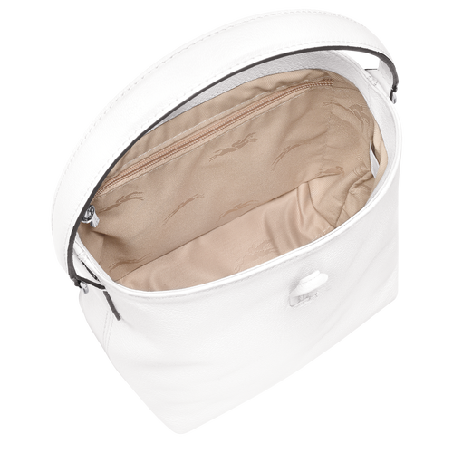 Sac seau XS Roseau , Cuir - Blanc - Vue 5 de 5