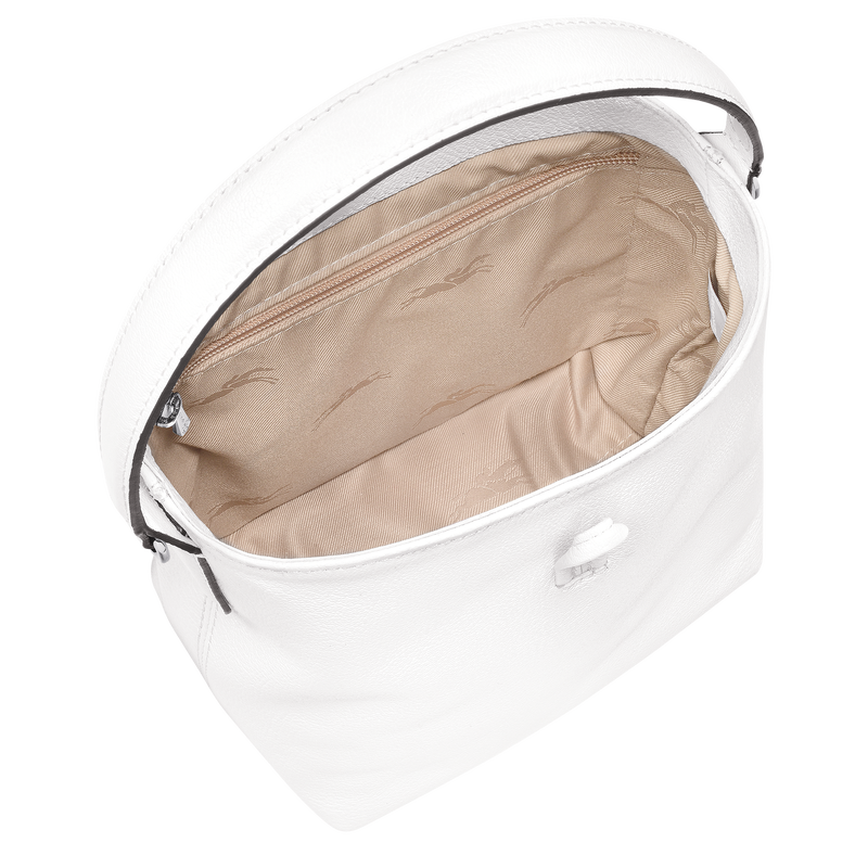 Le Roseau XS Bucket bag , White - Leather  - View 5 of  6