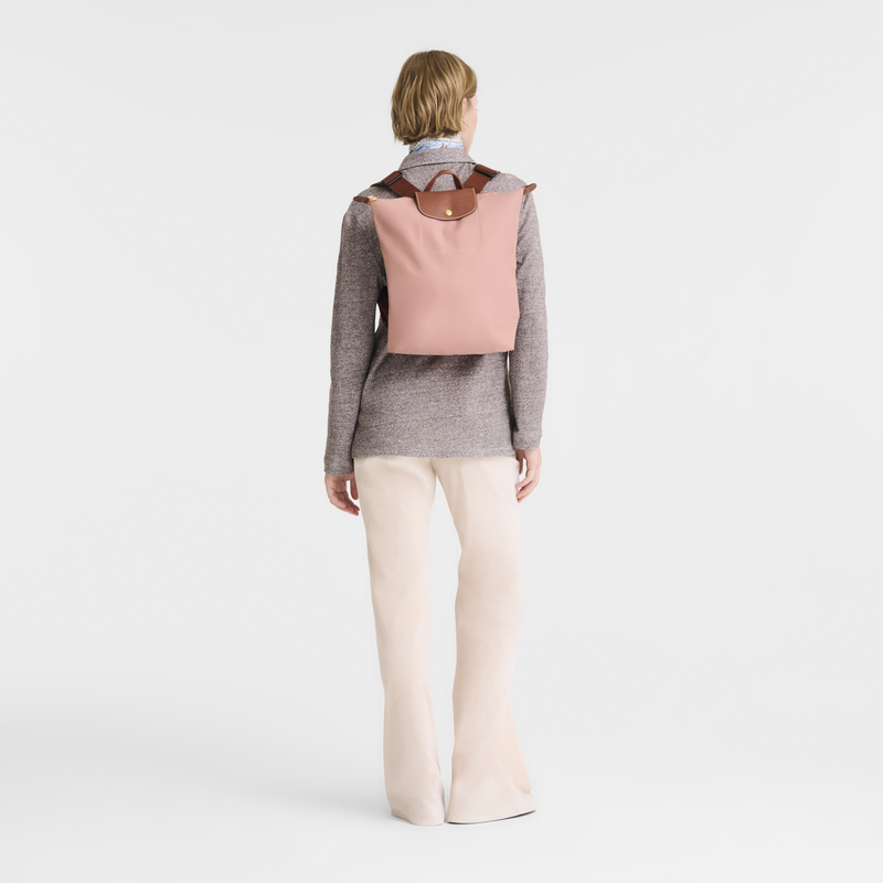 Le Pliage Original M Backpack , Pink Tea - Recycled canvas  - View 2 of  8
