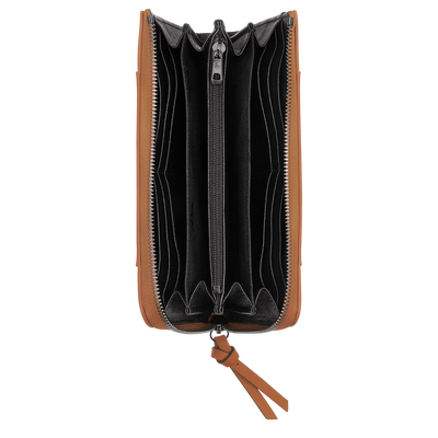 Longchamp 3D Portemonnee met rits rondom, Naturel