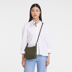 Le Foulonné S Crossbody bag , Khaki - Leather