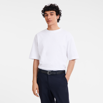 Ceinture homme Le Foulonn&eacute; , Cuir - Noir