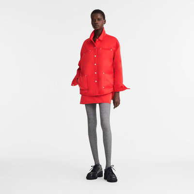 Shirt , Red - Techno satin