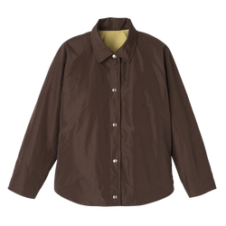 Padded blouson , Mocha/Pistachio - Techno taffeta
