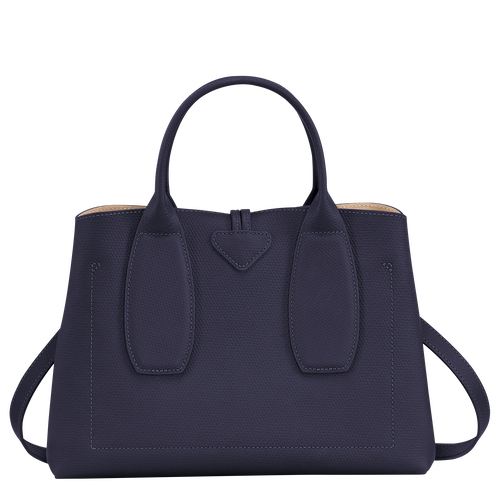 Le Roseau M Handbag , Bilberry - Leather - View 4 of  6