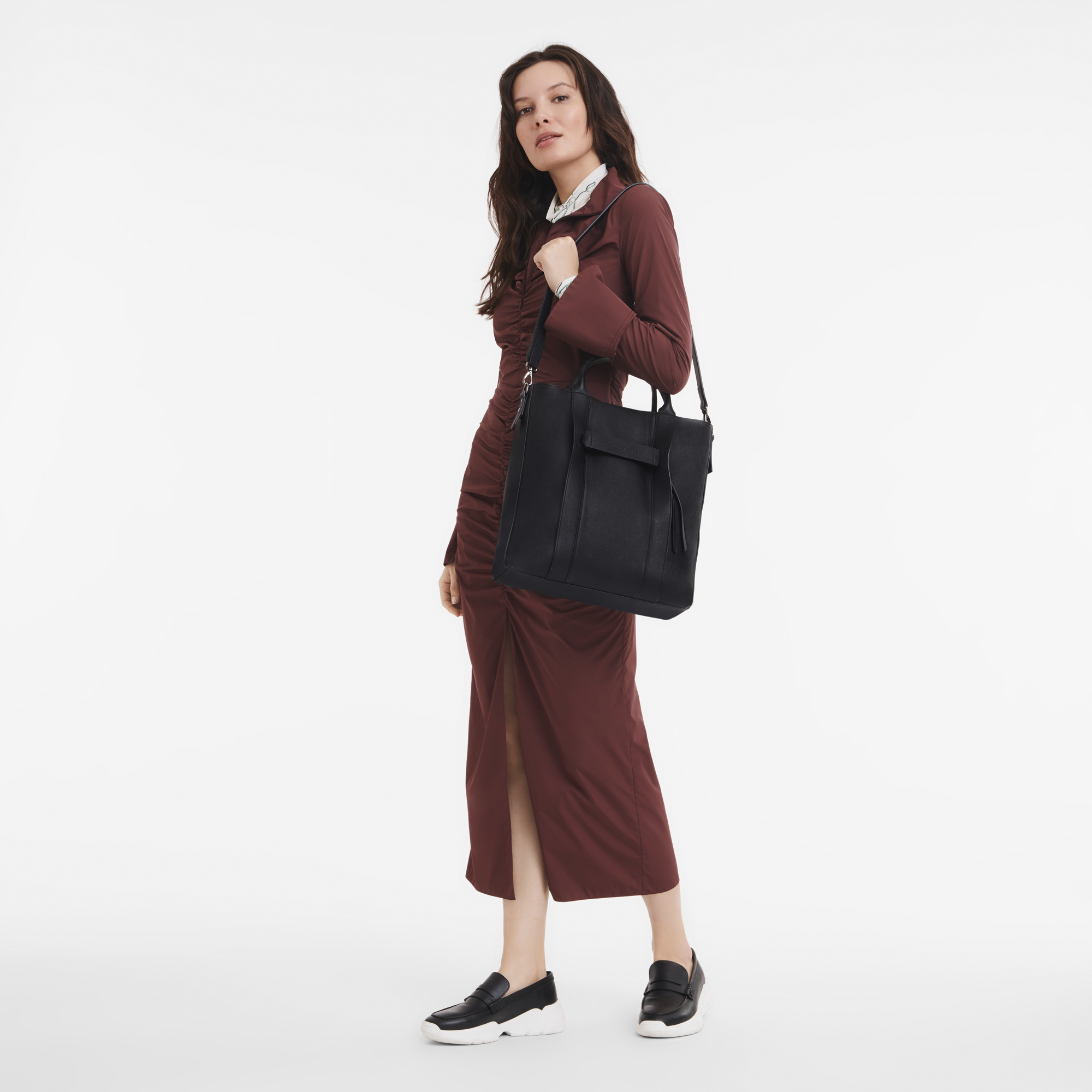 Longchamp 3D 肩揹袋 M, 黑色