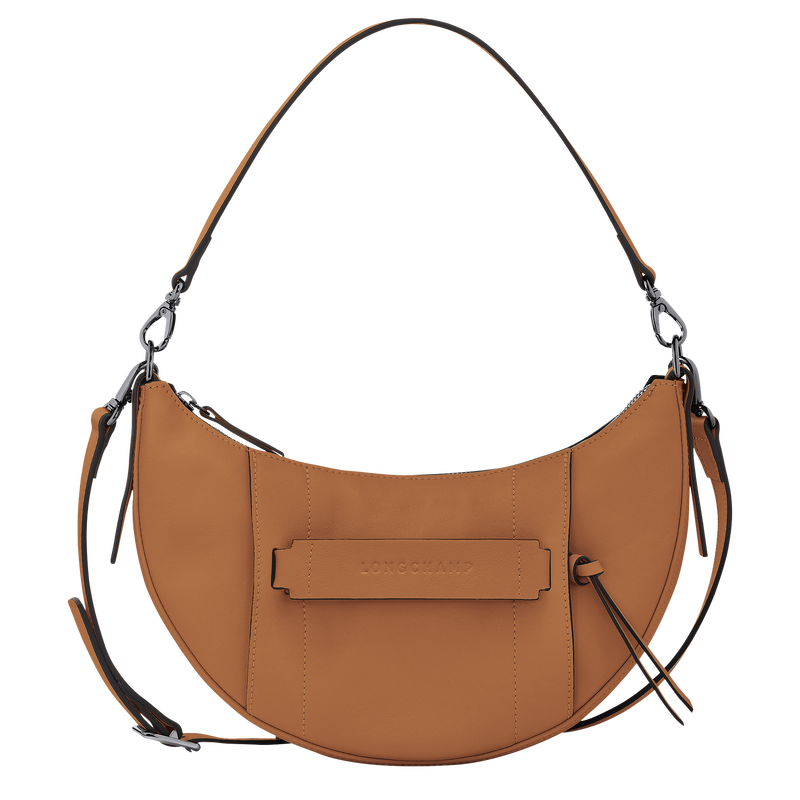Sac bandouli&egrave;re S Longchamp 3D , Cuir - Naturel  - Vue 1 de 4