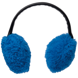 Ohrenschützer , Leder - Kobaltblau
