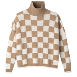 Sweater , Camel/Ivory - Knit