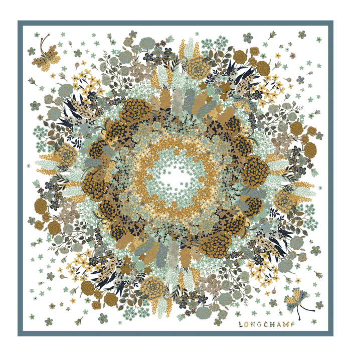 Fall-Winter 2022 Collection Silk scarf 90, Thistle