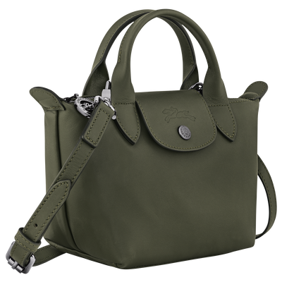 Le Pliage Xtra 手提包 XS , 冷杉綠色 - 皮革