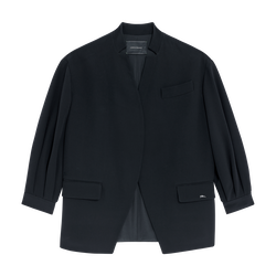 Jacket , Black - Crepe