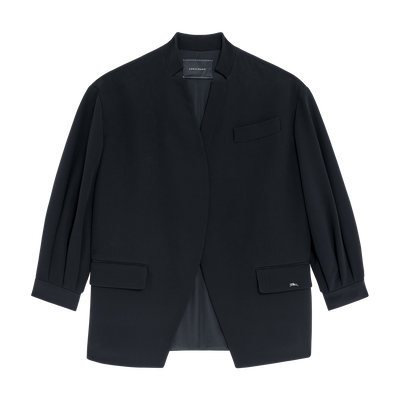 Jacket , Black - Crepe
