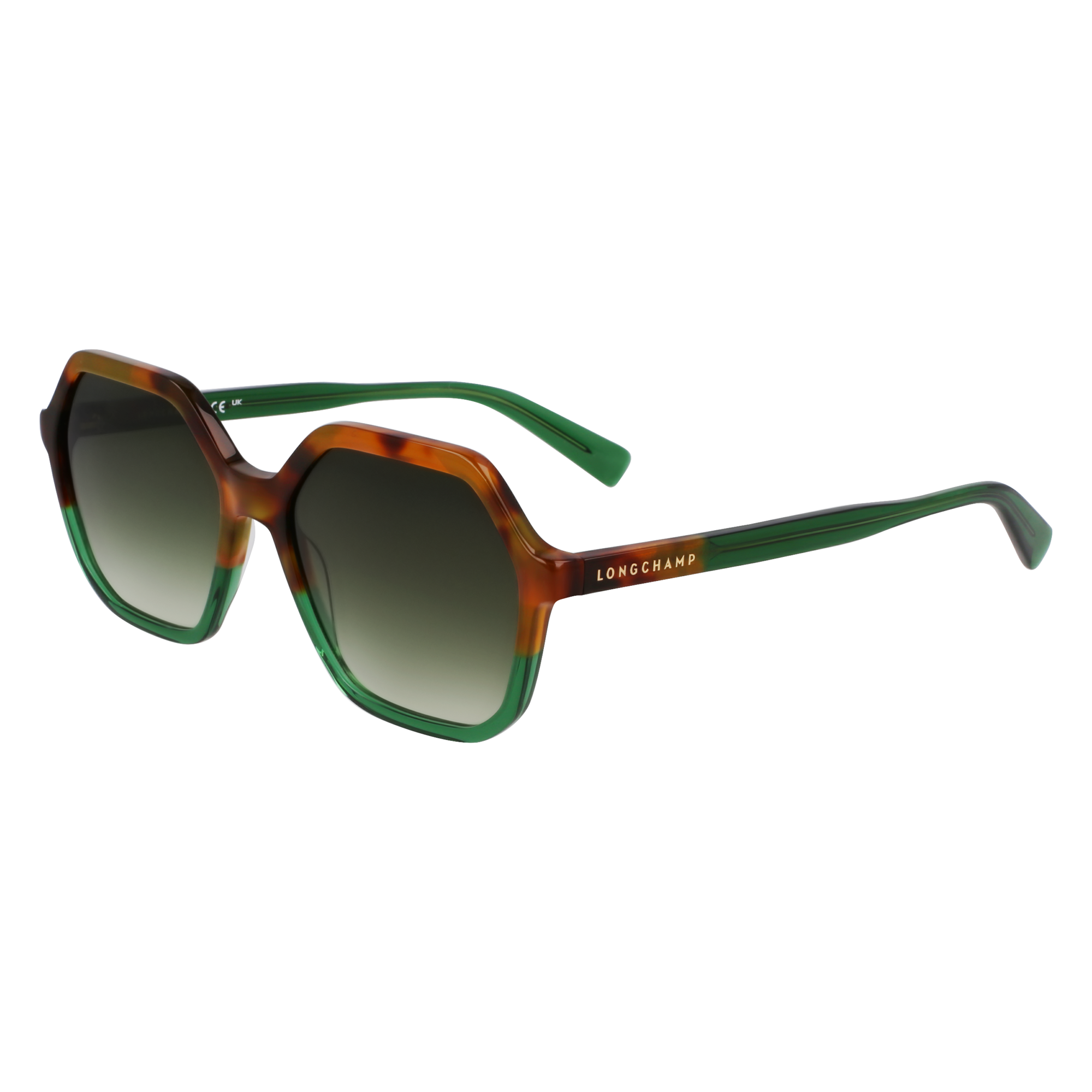 Lunettes de soleil, Ecaille Marron Vert/Vert - Vue 2 de
2 - agrandir le zoom null Lunettes de soleil, Ecaille Marron Vert/Vert